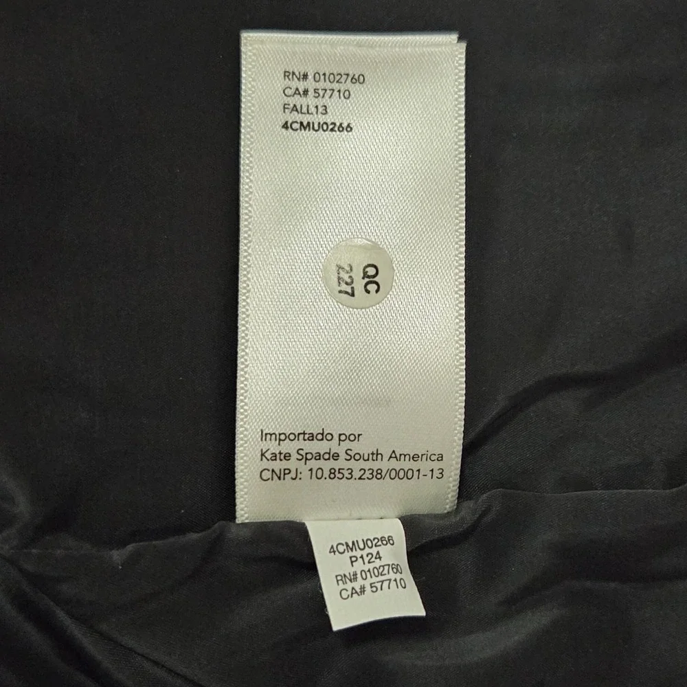 Kate Spade‎ Black White Speckled Print Sheath Dress Back Zip Women Size 10